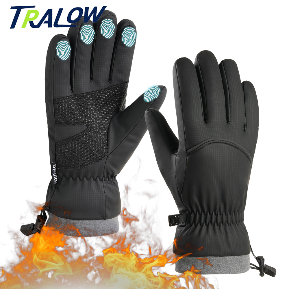 Running Gear For Winter - TRALOW Thermal Waterproof Ski Gloves With