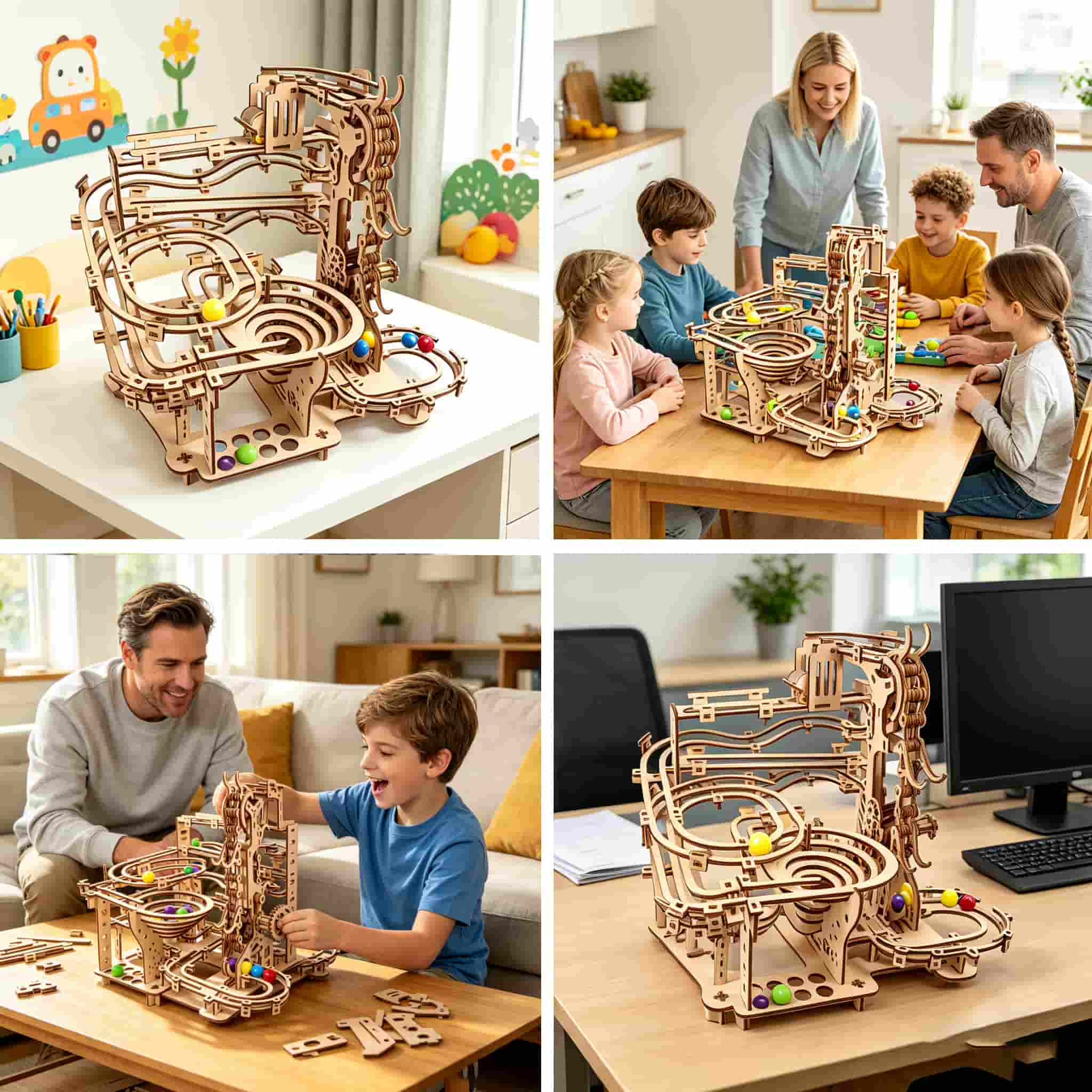 Mechanical Marble Run 3D Woode - Running Gear Track review and price