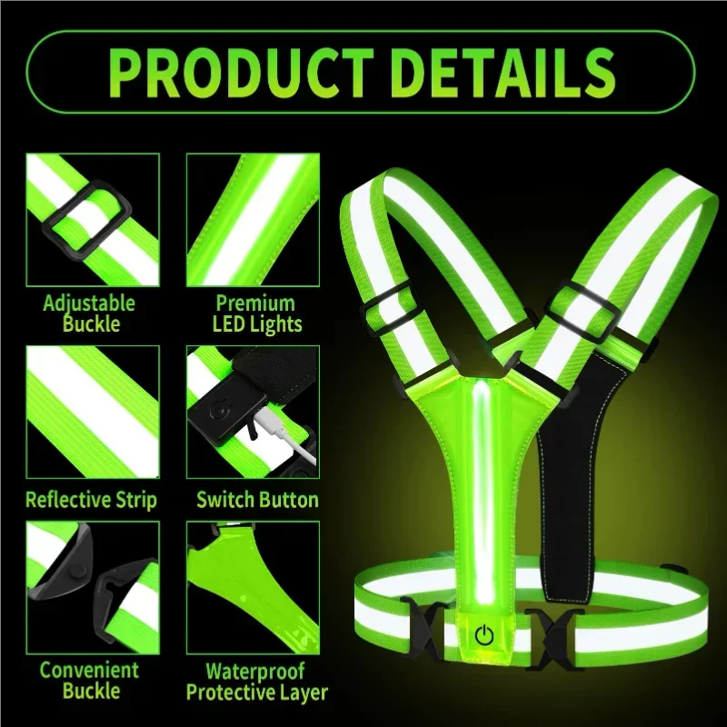 LED Reflective Vest Running Ge - Running Gear Lights review and price